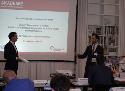 Social? Aber (rechts)sicher: Bericht zum 1. Branchengipfel Social Media und Recht in München der Akademie des Deutschen Buchhandels mit Experten-Vorträgen.
